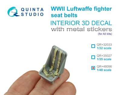 1:48 WWII German fighter seat belts (with metal buckles) (All kits)