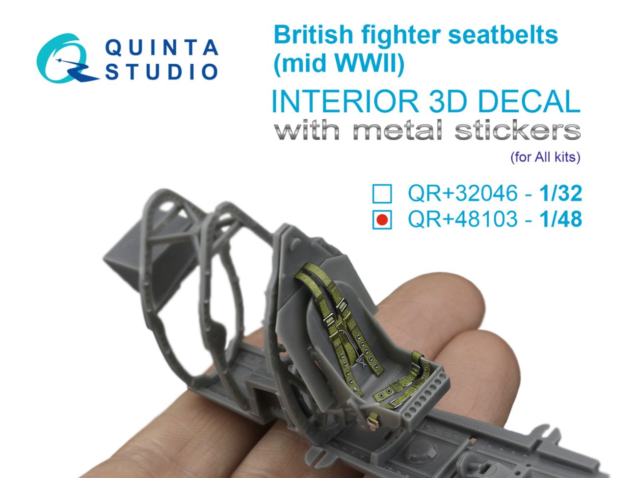 1:48 British Fighter Seatbelts (mid WWII) (with metal buckles) (All kits)