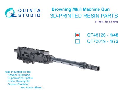 1:48 Browning Mk.II Machine gun, 4 pcs (all kits)