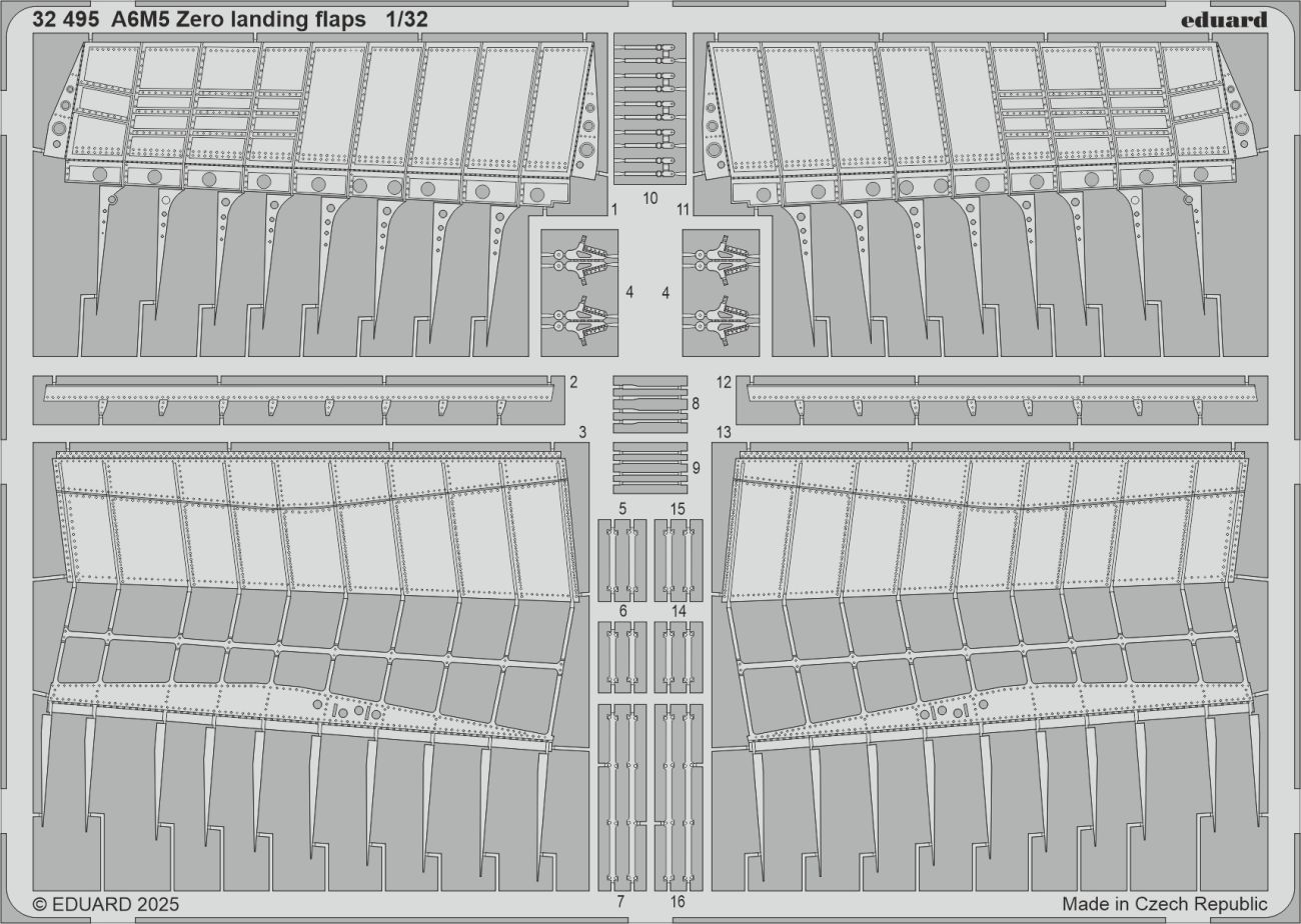 1:32 A6M5 Zero landing flaps