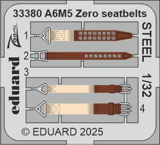 1:32 A6M5 Zero seatbelts STEEL