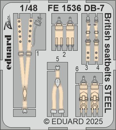 1:48 Boston III/US DB-7B British seatbelts STEEL