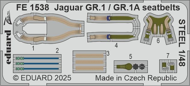 1:48 BAC/SEPECAT Jaguar GR.1/GR.1A seatbelts STEEL