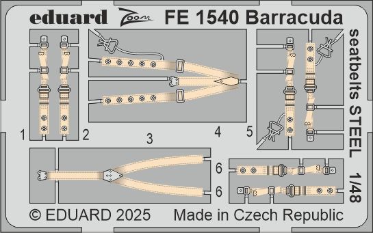1:48 Barracuda Mk.II seatbelts STEEL
