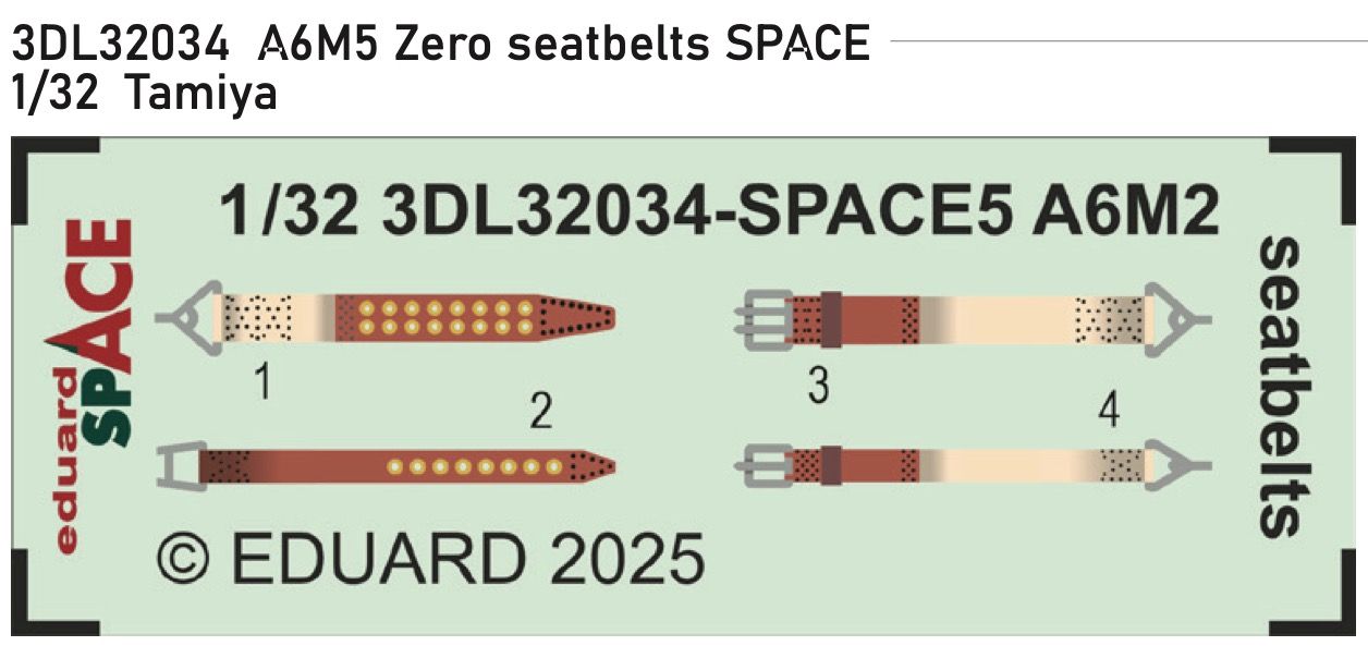 1:32 A6M5 Zero seatbelts SPACE