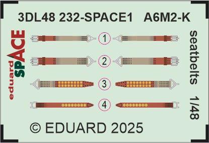 1:48 A6M-2K seatbelts SPACE