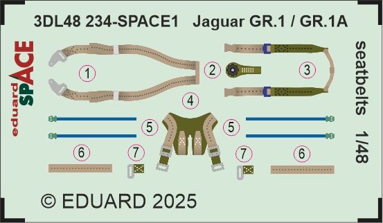1:48 BAC/SEPECAT Jaguar GR.1/GR.1A seatbelts SPACE