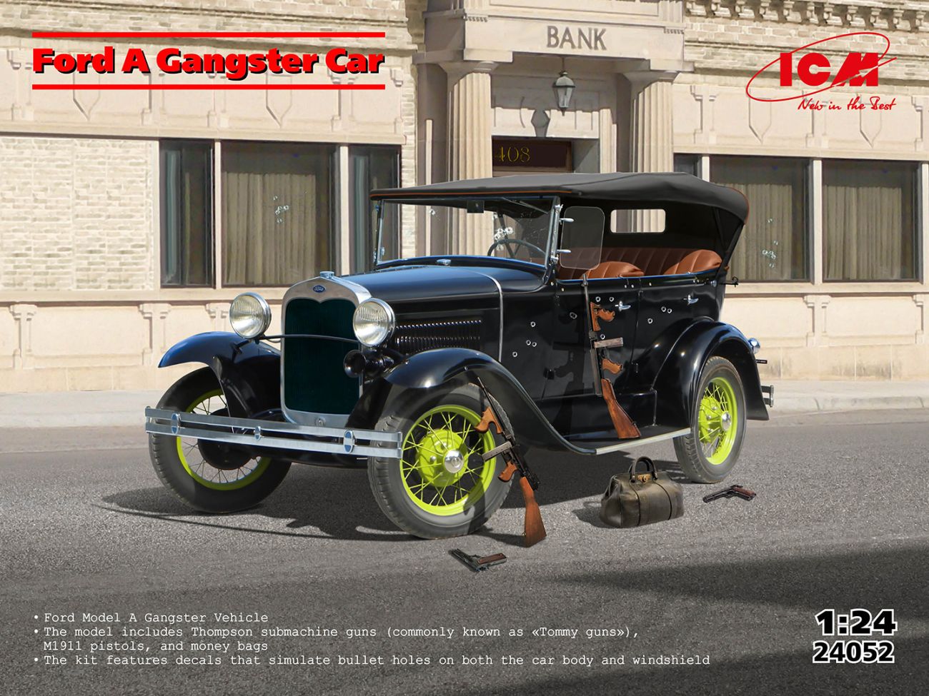 1:24 Ford A Gangster Car (1930s)