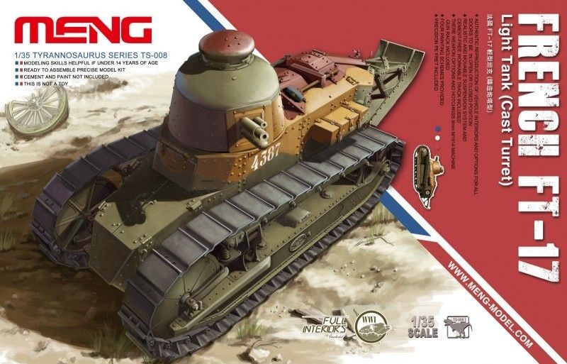 1:35 French FT-17 Light Tank (Cast Turret)