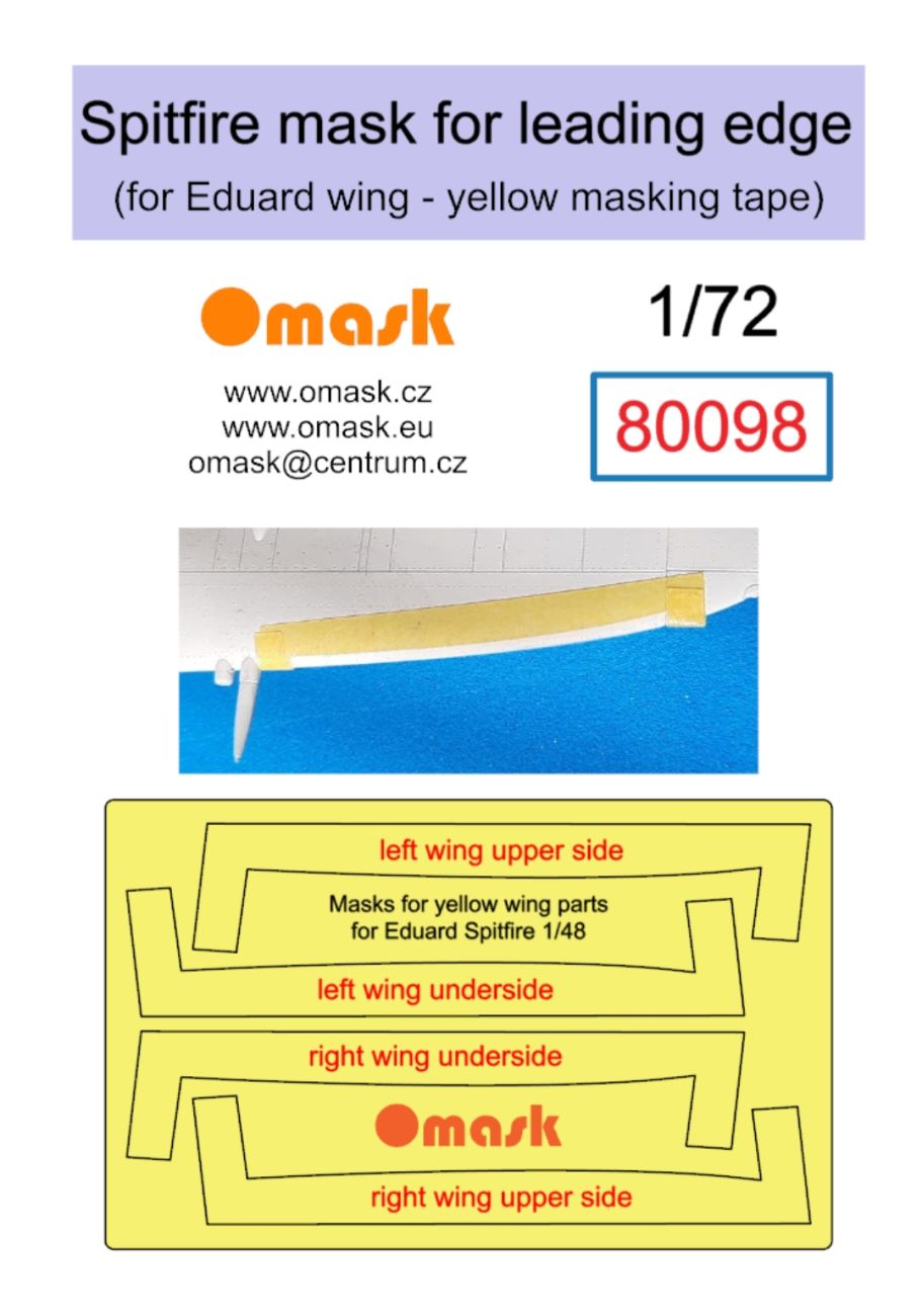 1:72 Spitfire mask for leading edge (for Eduard)