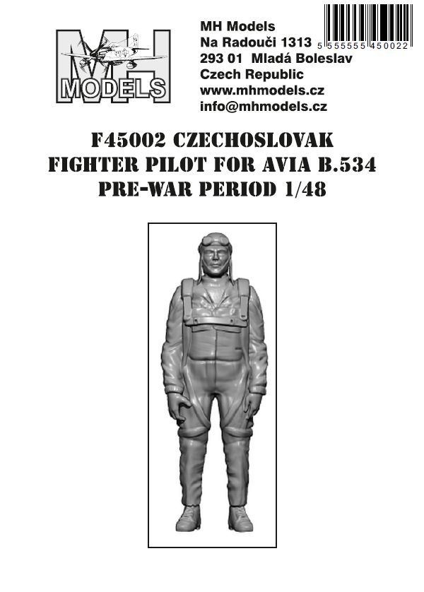 1:48 Czechoslovak fighter pilot for Avia B.534 Pre-War period.