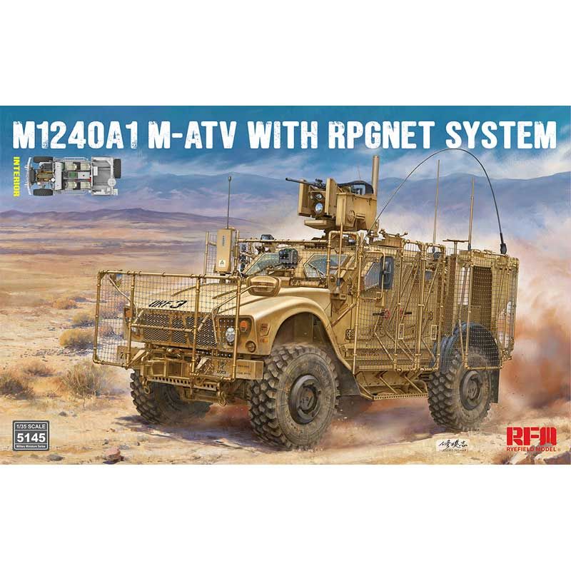 1:35 U.S MRAP All Terrain Vehicle M1240A1 M-ATV with RPGNET System