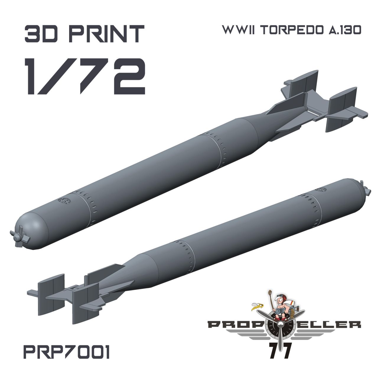 1:72 Italian WWII Torpedo A.130 Variant 1