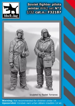1:32 Soviet fighter pilots winter WW II set N°2