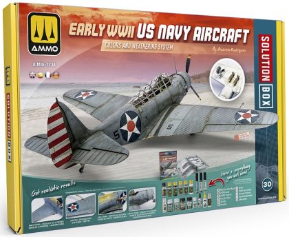 SOLUTION BOX EARLY WWII US NAVY AIRCRAFT COLORS AND WEATHERING SYSTEM