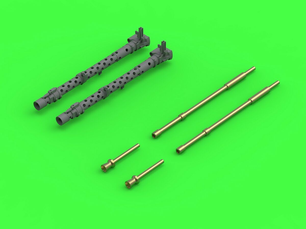 1:35 MG-34 (7.92mm) - German machine gun barrels - version with drilled cooling jacket - used by infantry and on early tanks (2pcs)