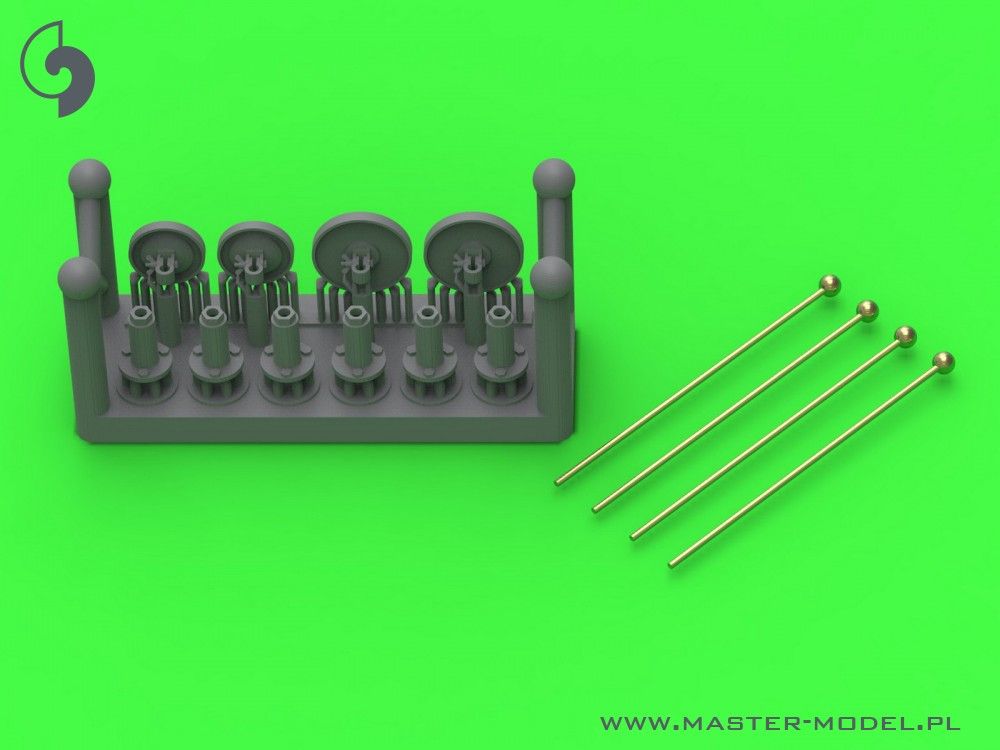 1:72 Width indicators for German vehicles (used on Sd.Kfz. 221, 222, 223, 231, 232, 233, 234, 247, 250, 251, 263) - set of 4pcs