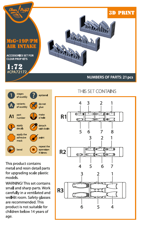 1:72 MiG-19P/MiG-19PM Air intake