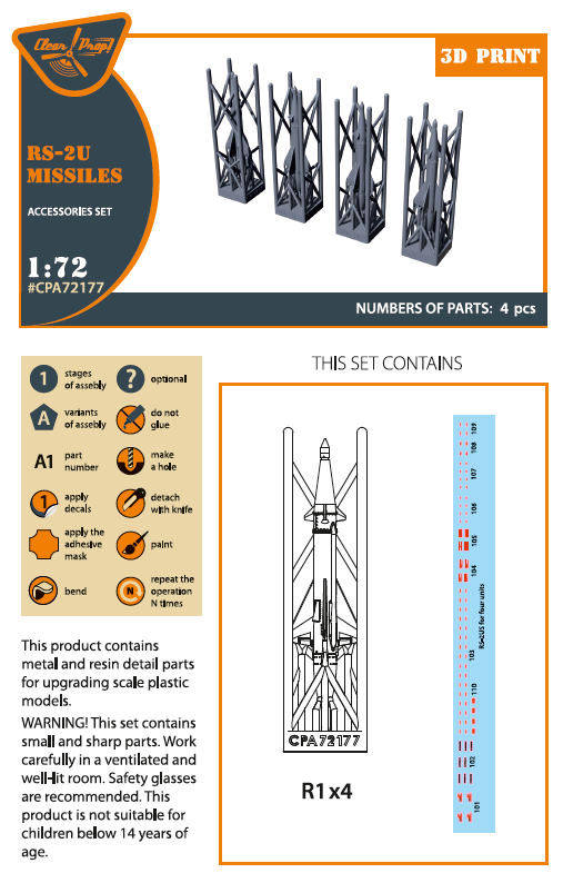 1:72 RS-2U/US (4pcs)