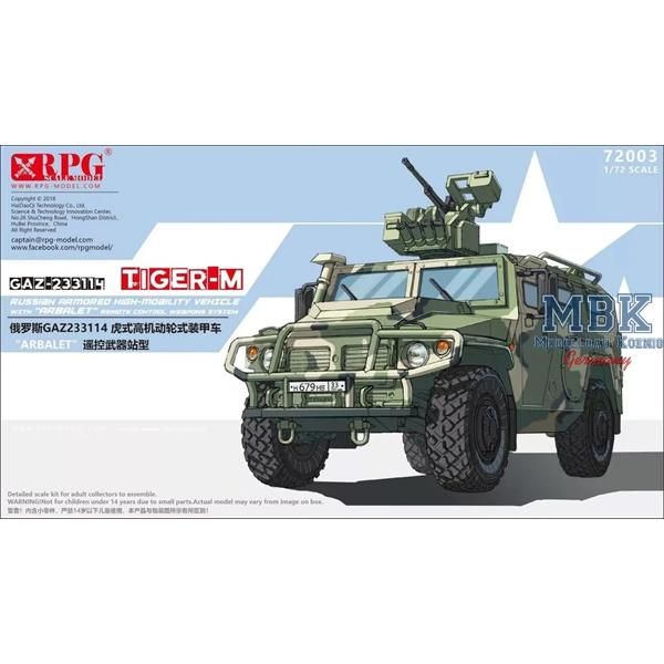 1:72 Russian GaZ 233114 TIGER-M w/Arbalet RCWS