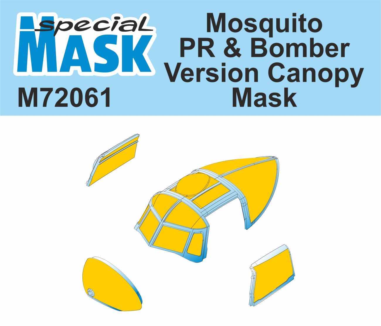 1:72 Mosquito PR & Bomber Version Canopy Mask
