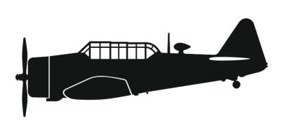 nálepka T-6G Texan (15cm černá)