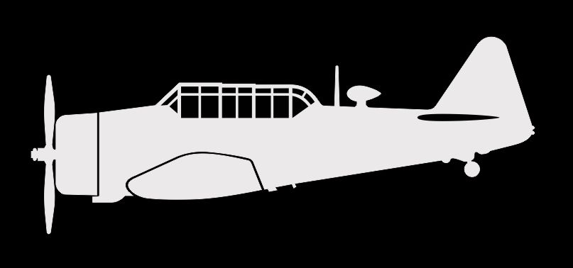 nálepka T-6G Texan (15cm bílá)