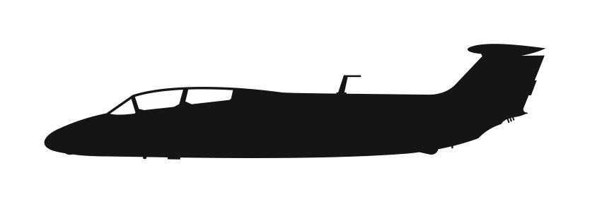 nálepka L-29 Delfín (15cm černá)