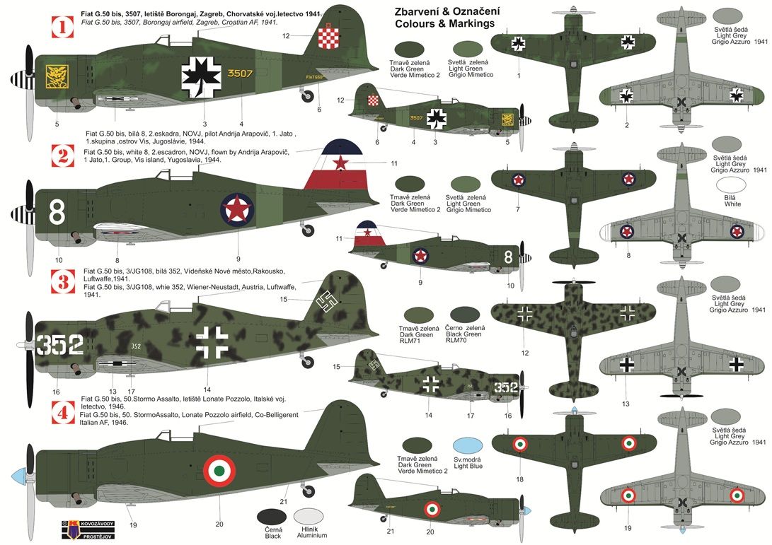 1:72 Fiat G.50bis Freccia Special markings