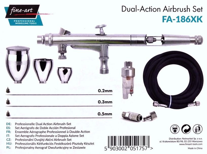 Dual-Action Airbrush Set FA-186XK