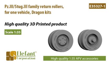 1:35 Pz.III/Stug.III family return rollers, for one vehicle, Dragon kits