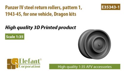1:35 Panzer IV steel return rollers, pattern 1, 1943 - 45, for one vehicle, Dragon kits
