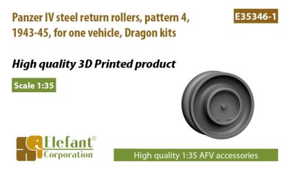 1:35 Panzer IV steel return rollers, pattern 4, 1943 - 45, for one vehicle, Dragon kits