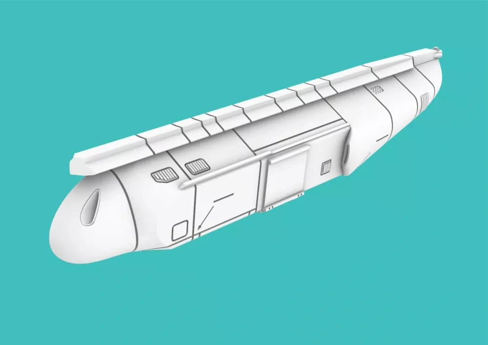 1:144 F16 Recce pod DB-MS110 (Stowed)