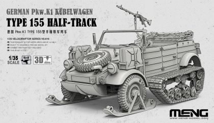1:35 German Pkw.K1 Kübelwagen Type 155 Half-Track