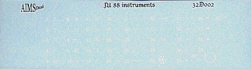 1:32 Ju-88 A-1 - Cockpit Instrument Details (designed to be used with Revell kits))