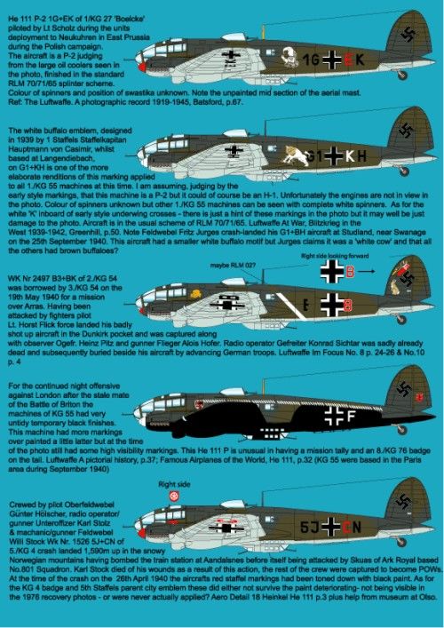 1:32 Heinkel He-111 P (5 schemes)