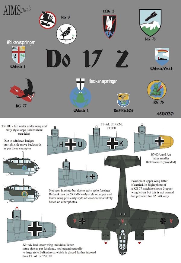 1:48 Dornier Do-17 Z-2 / Z-6