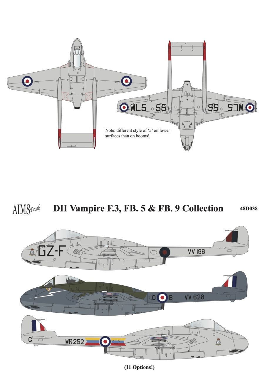 1:72 de Havilland Vampire F.3, FB.5 & FB.9 Collection