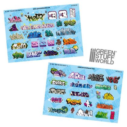 1:87 HO Model railway graffiti decals (Set-2)