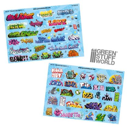 1:87 HO Model railway graffiti decals (Set-1)