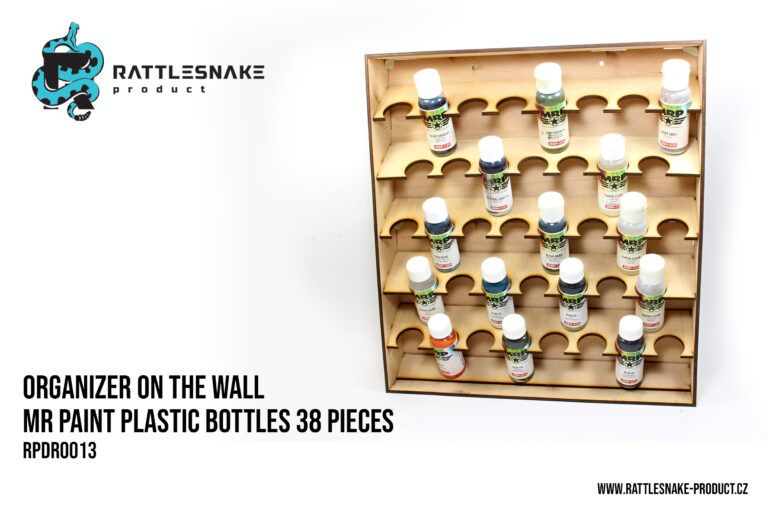 Organizer on the wall MR. Paint plastic bottles 38 pieces