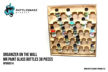 Organizer on the wall MR. Paint Glass bottles 38 pieces