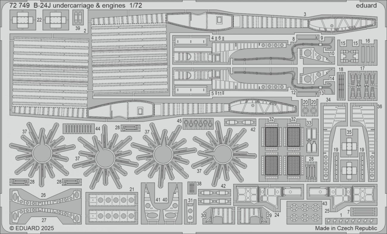 1:72 B-24J Undercarriage & Engines 