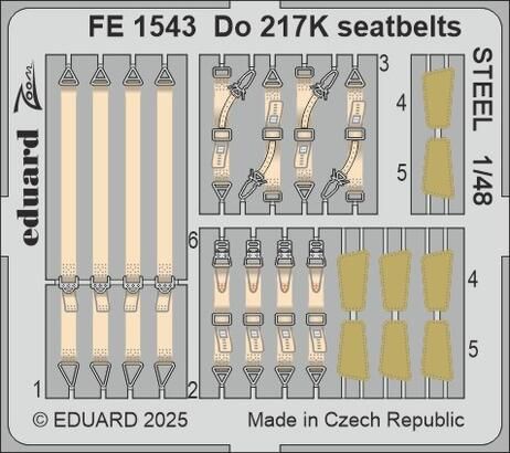 1:48 Do-217K-1 seatbelts STEEL