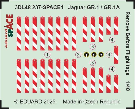1:48 Jaguar GR.1 / GR.1A Remove Before Flight tags SPACE