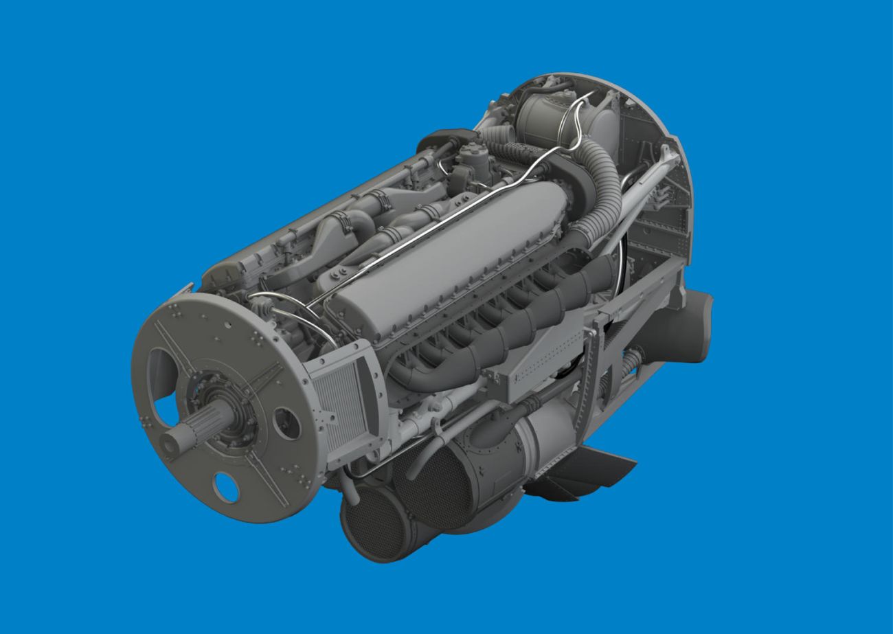 1:48 P-40N engine PRINT