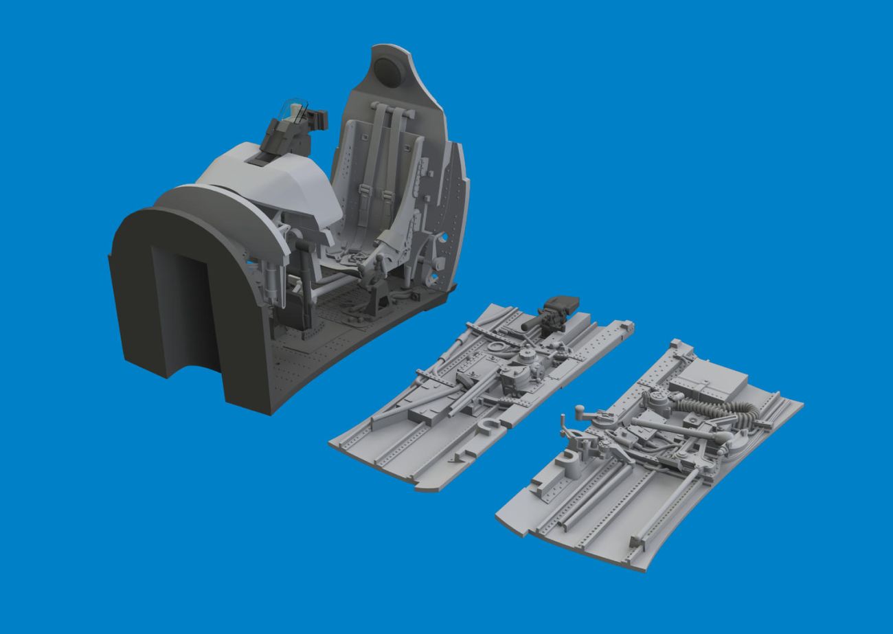 1:48 P-40N cockpit PRINT