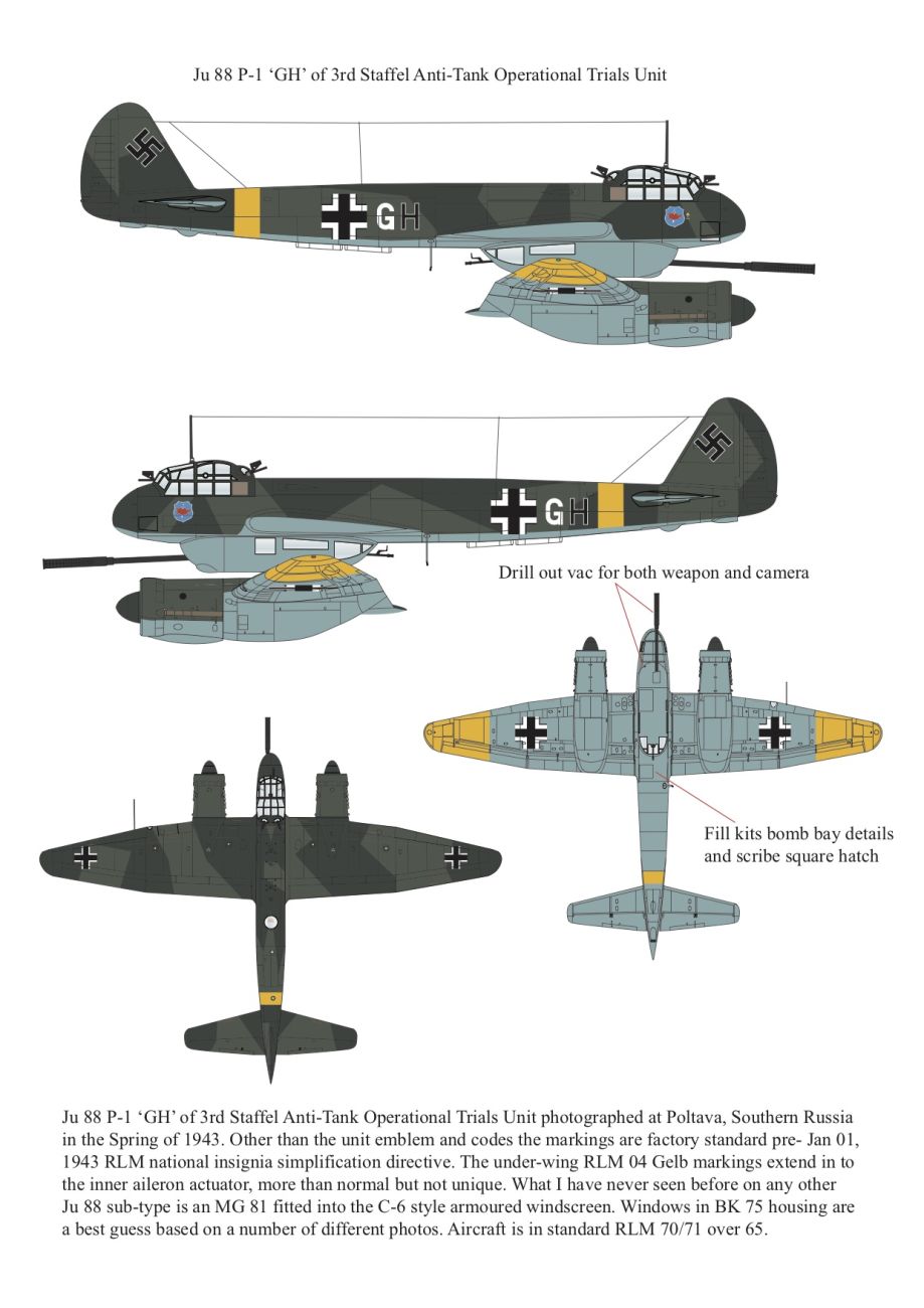 1:32 Junkers Ju-88 P-1 - Conversion Set (for Revell Ju-88 A-4 kits)