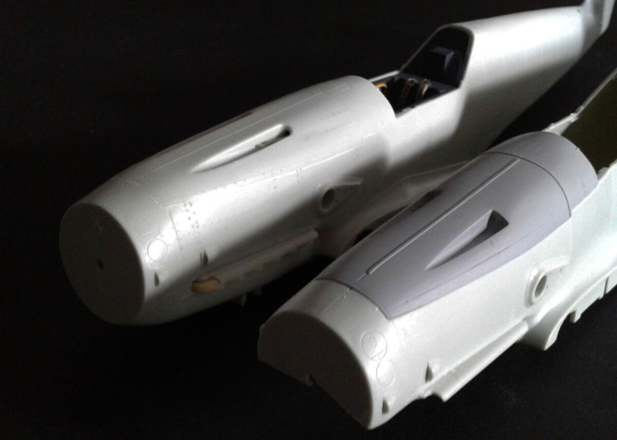 1:32 Messerschmitt Bf-109 G-10  - replacement upper cowl (designed to be used with Revell kits)
